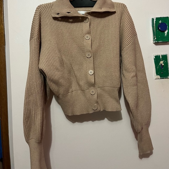 Oak + fort button high neck cardigan - Picture 2 of 4